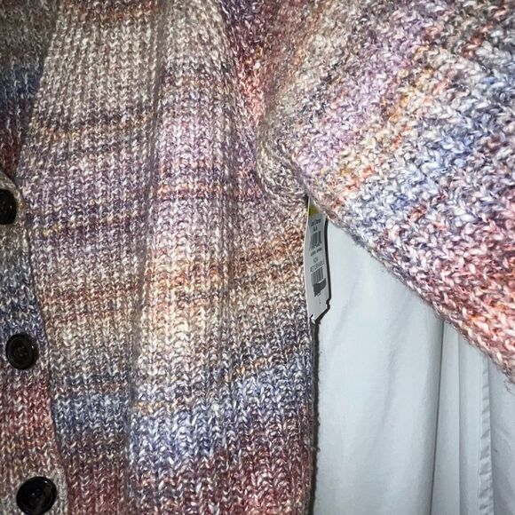 Rails Josie Space Dye Cotton Blend Cardigan in Amethyst Space Dye Large NWT $228 - Picture 7 of 9